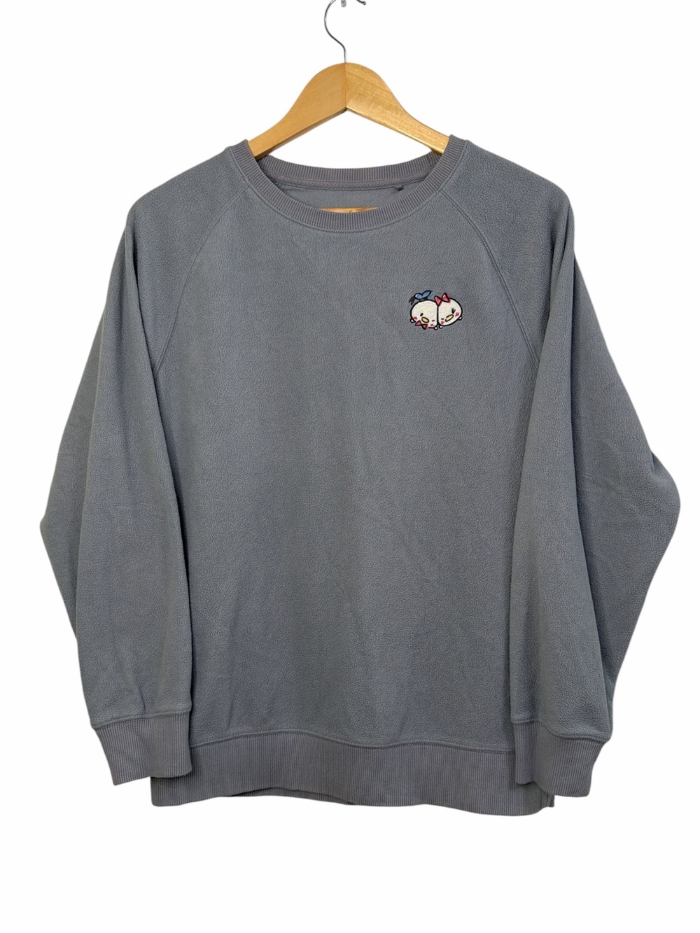 Disney Tsum Tsum Donald Daisy Plush Fleece Sweatshirt Grey XL